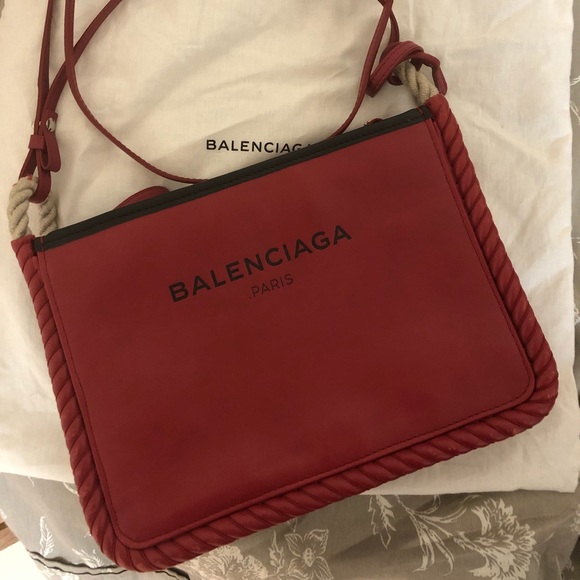 Balenciaga Handbags - Balenciaga logo leather crossbody bag
